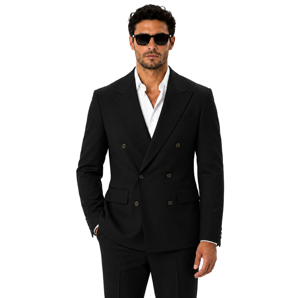 Dolce & Gabbana Wool Jacket Double-Breasted Black