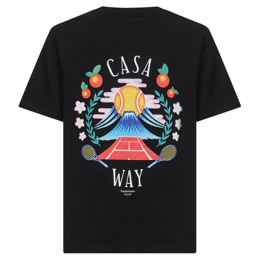 Casablanca Cotton T-Shirt Casa Way Mountain Black — view 2