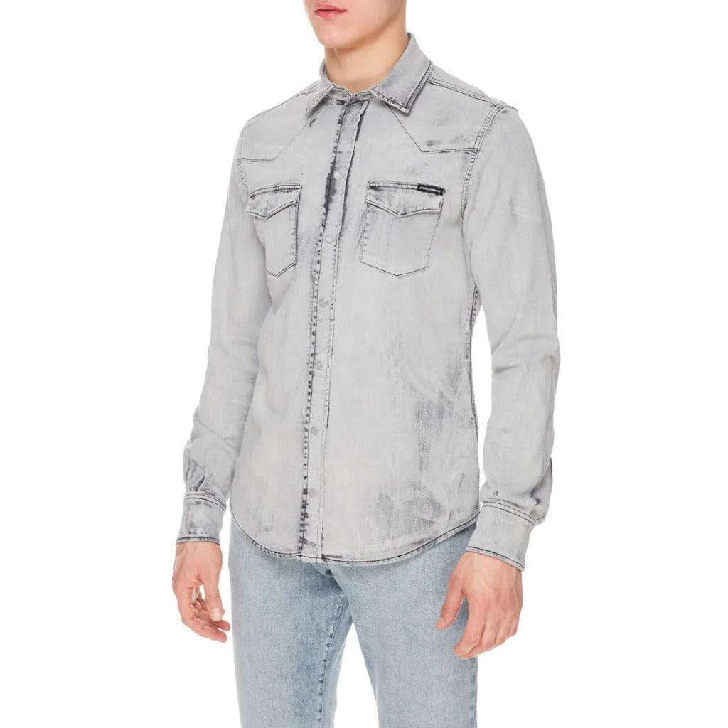 Dolce & Gabbana Denim Shirt Grey — view 3