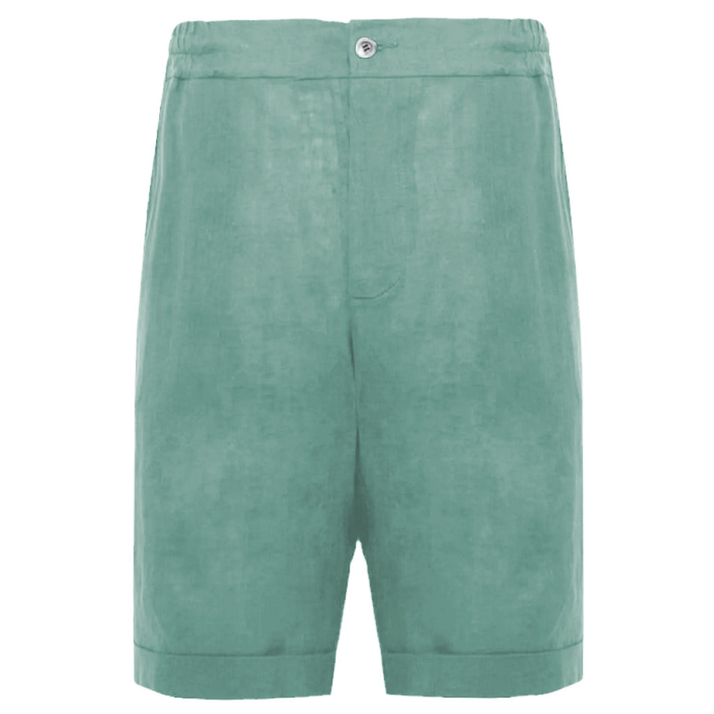 Alpha Studio Linen Bermuda Lino Navetta Green