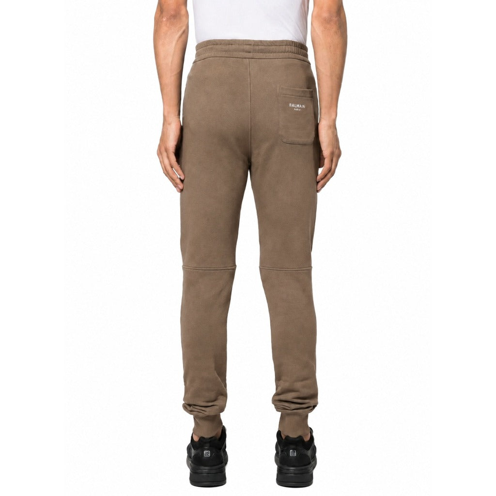 Balmain Cotton Trousers Jogging Cammello Camel — view 2