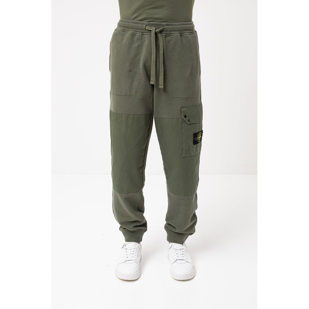 Stone Island Cotton Trousers Green — view 3