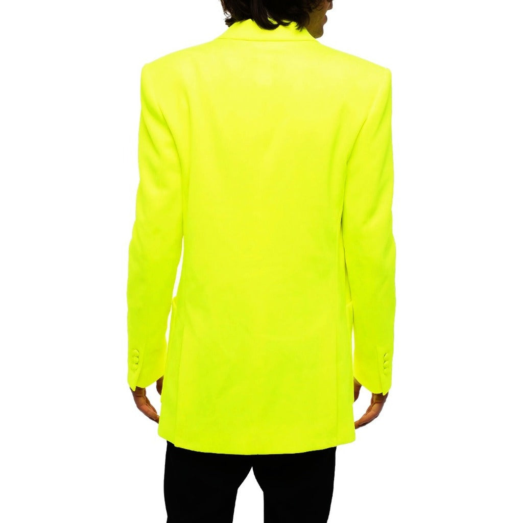 Balmain Polyester Blazer Doppiopetto Giallo Fluo — view 2