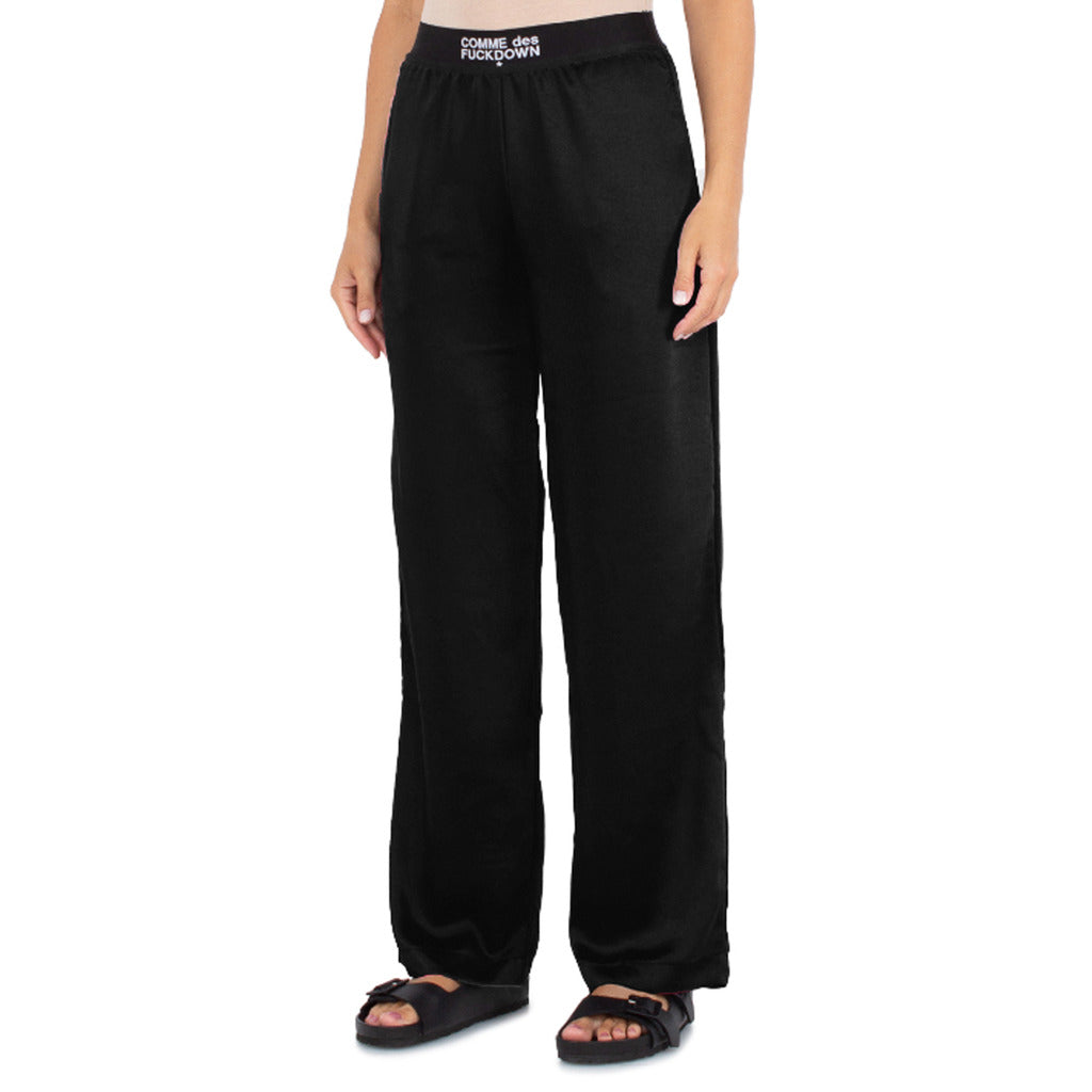 Comme Des Fuckdown Satin Trousers Raso Neri — view 3