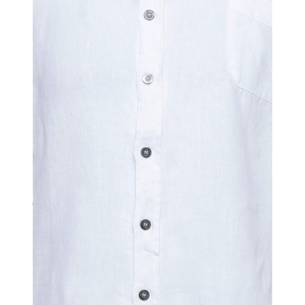 Alpha Studio Linen Shirt White — view 4