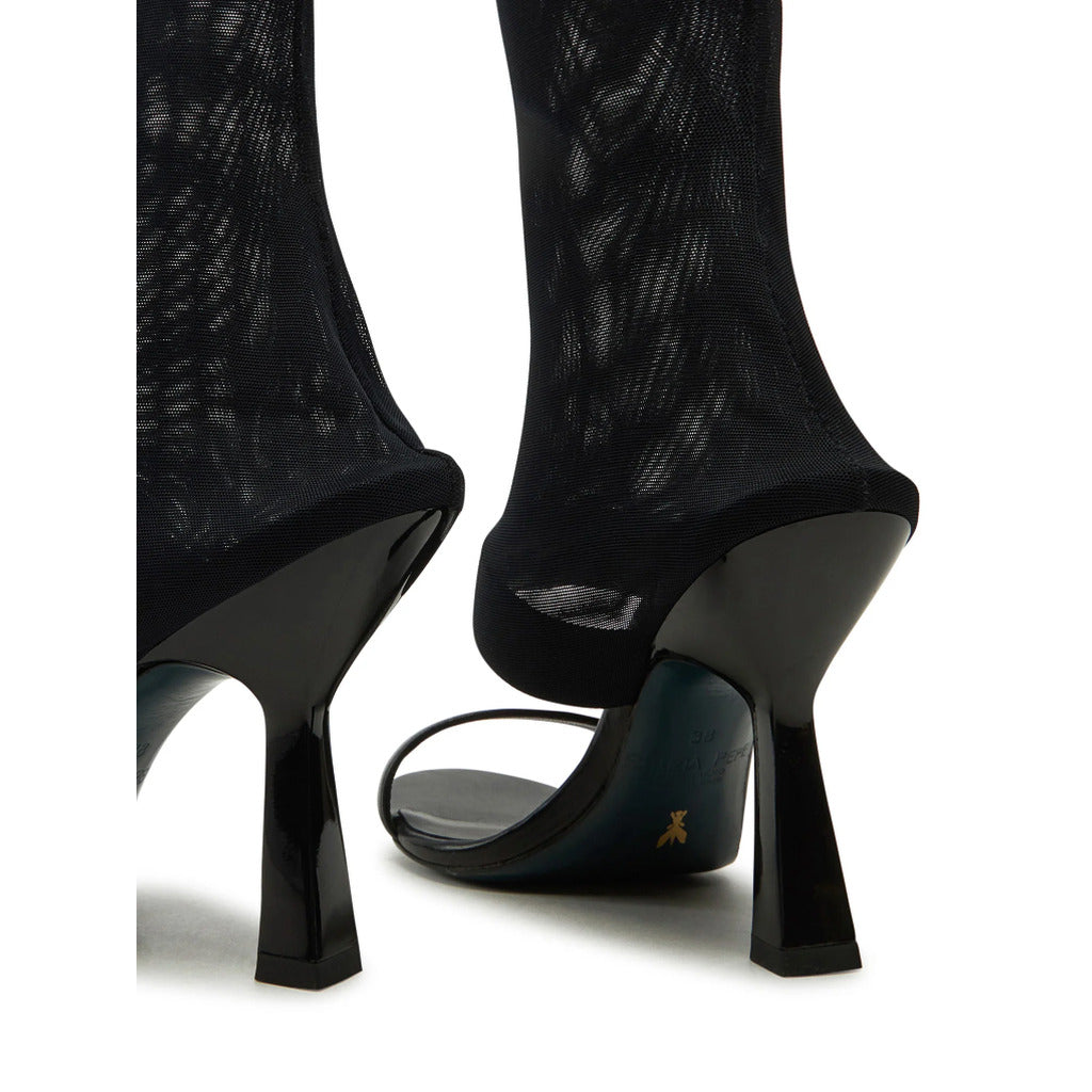 Patrizia Pepe Calfskin Stivaletti Tulle Neri Black — view 5