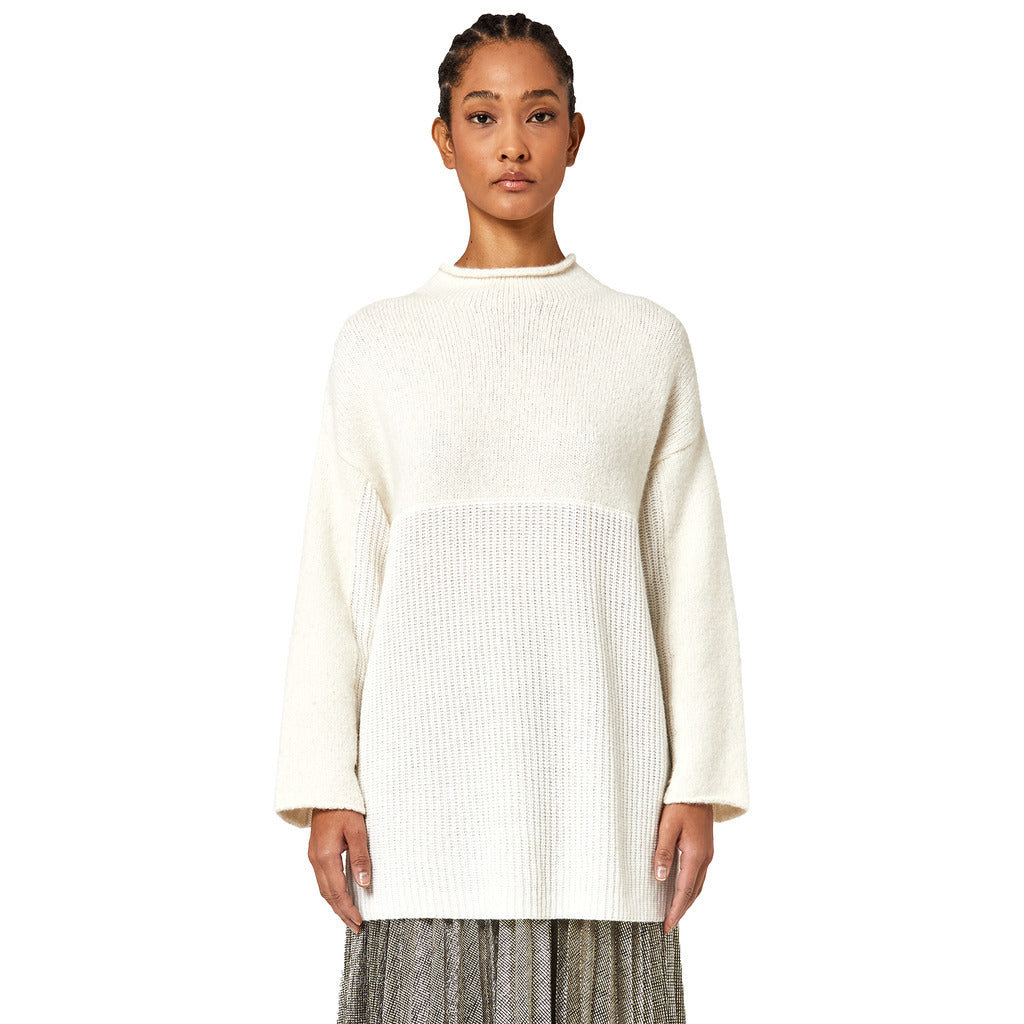 Alpha Studio Wool Sweater Over Match Yarn