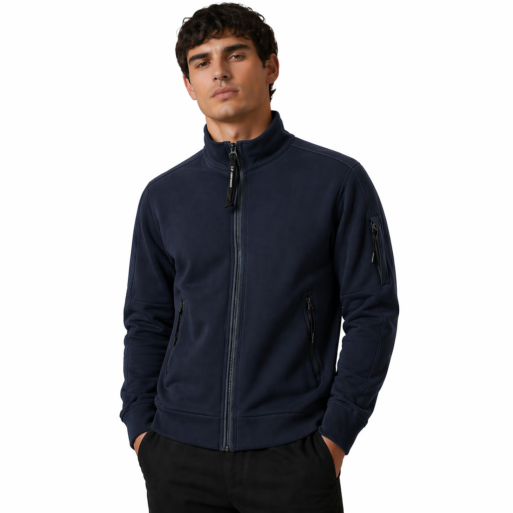 C.P. Company Sweatshirt Polo Collar Blue