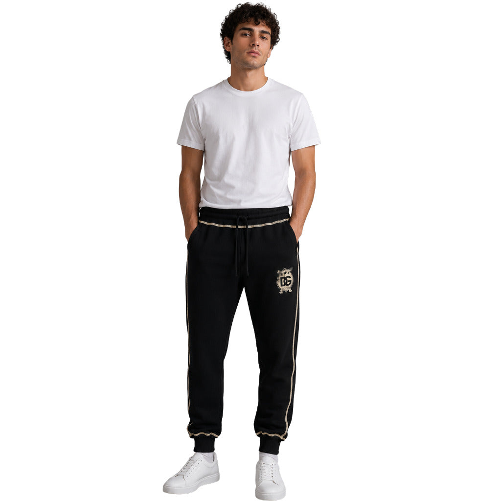 Dolce & Gabbana Cotton Trousers Tracksuit Neri Black
