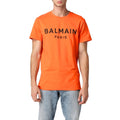 Balmain Cotton T-Shirt  Arancione