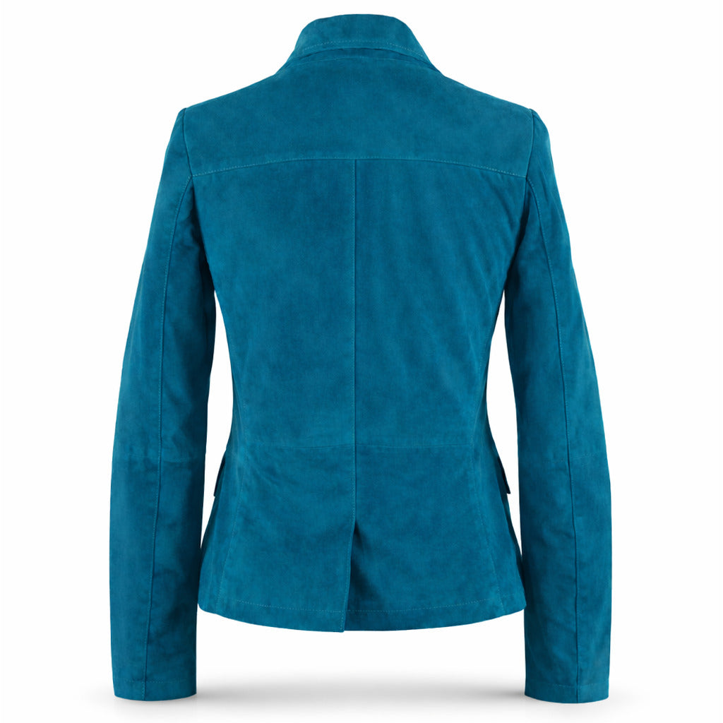 Emilio Romanelli Leather Jacket Green — view 2