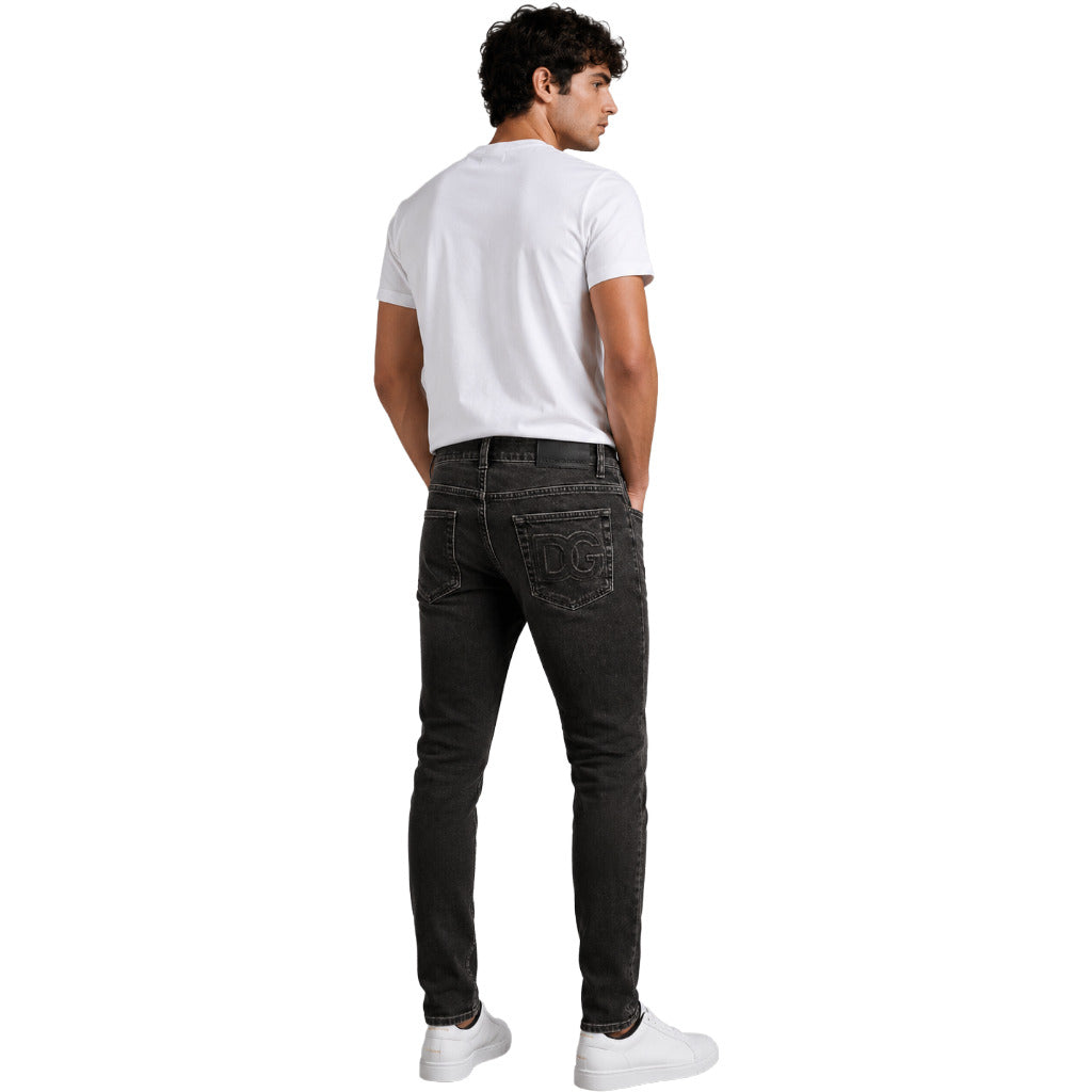 Dolce & Gabbana Cotton Jeans Skinny Nero Black — view 2