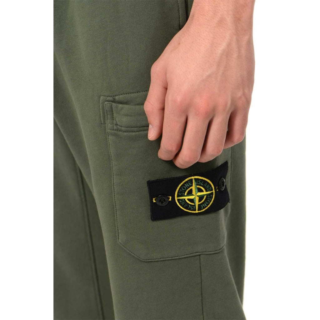 Stone Island Cotton Trousers Green — view 5