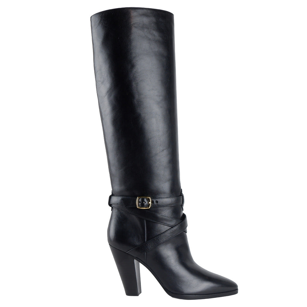 Celine Calfskin Céline Boots Black