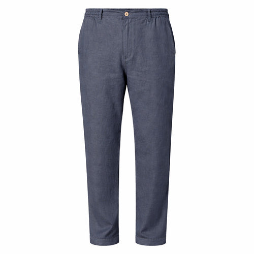 Alpha Studio Linen Trousers Blue — view 2