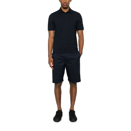 Alpha Studio Cotton Bermuda Blu — view 2