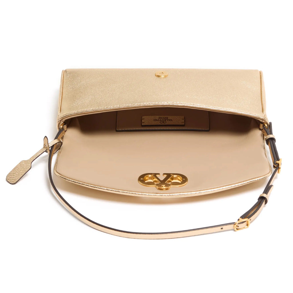 Valentino Garavani Calfskin Shoulder Bag Gold Yellow — view 3