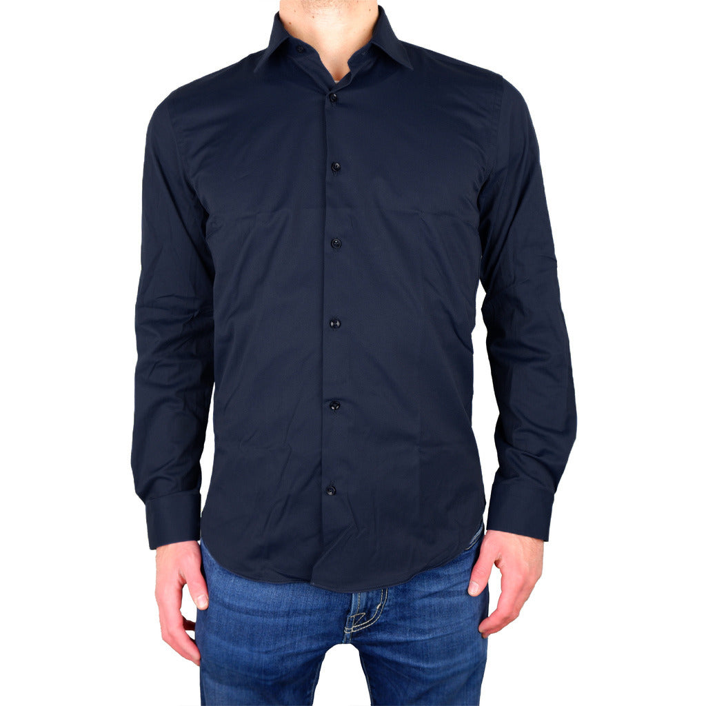 100% Milano Cotton Shirt Blue