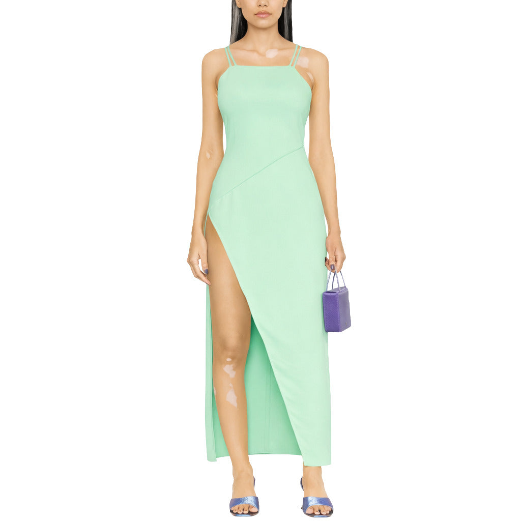 The Attico Dress Lungo Green — view 2