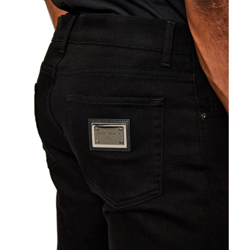 Dolce & Gabbana Cotton Jeans Slim Fit Nero Black — view 5
