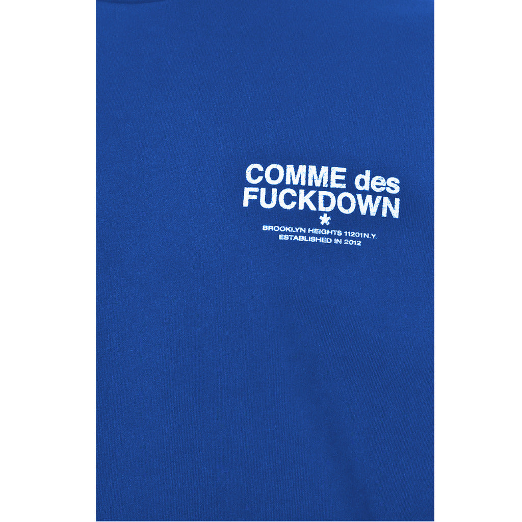 Comme Des Fuckdown Cotton Sweatshirt Crewneck Blue — view 4