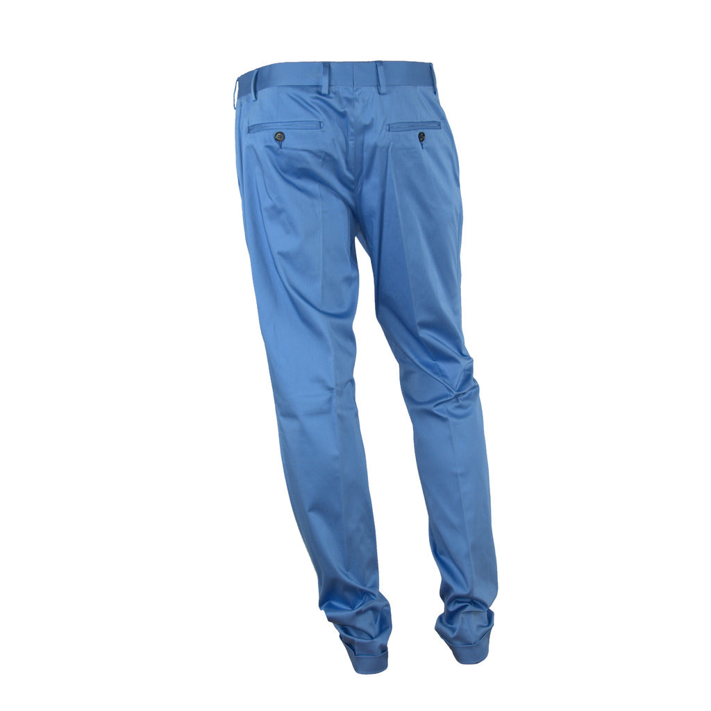 100% Milano Cotton Trousers Light Blue — view 2