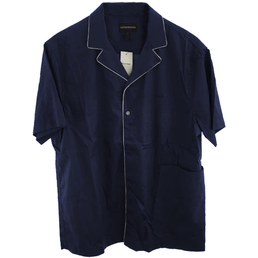 Emporio Armani Cotton Shirt M/C Navy