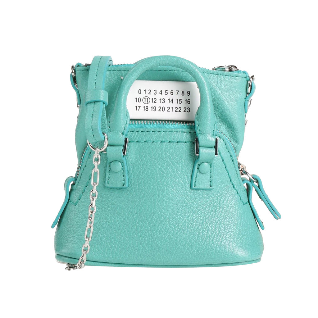Maison Margiela Leather Crossbody Bag Sky Blue Light Blue
