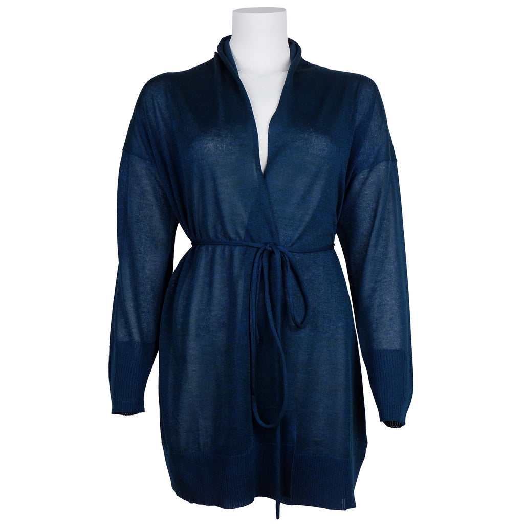 Alpha Studio Viscose Dress Cardigan Oltremare