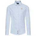 La Martina Cotton Man Shirt Dobby Poplin Blue