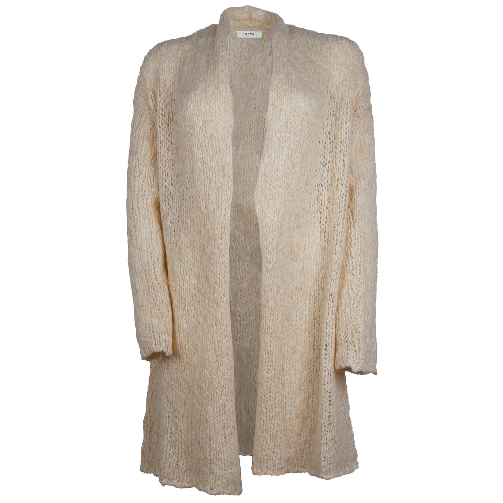 Alpha Studio Wool Dress Cardigan Ecrù