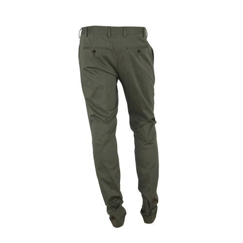 100% Milano Cotton Trousers Green — view 2