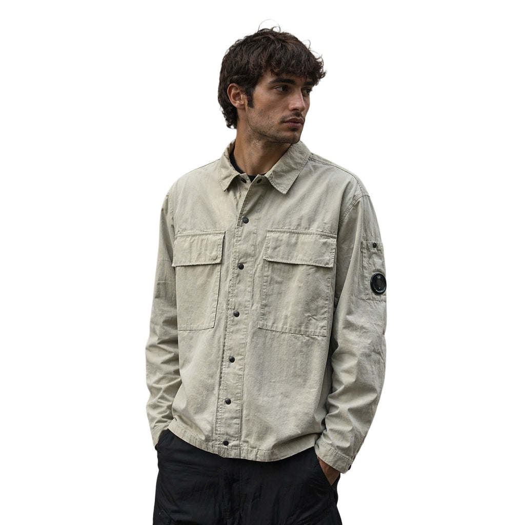 C.P. Company Overshirt Con Taschini Beige