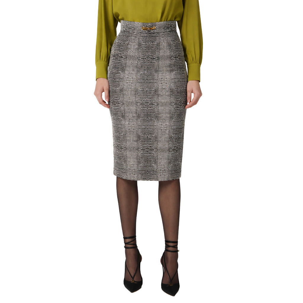 Elisabetta Franchi Skirt Pattern Pitone Gold