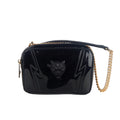 Plein Sport Leather Crossbody Bag Black