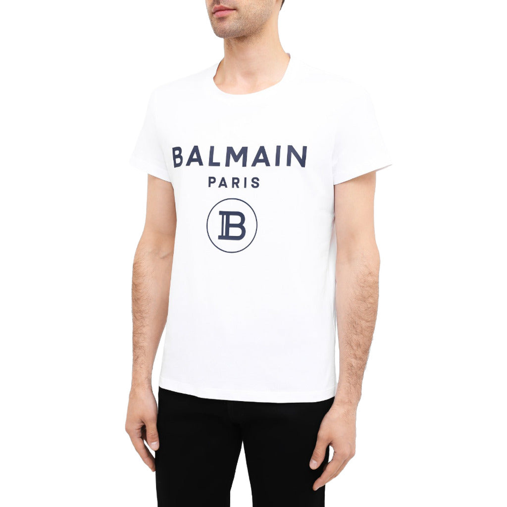 Balmain Cotton T-Shirt Stampa Logo Gommato — view 2