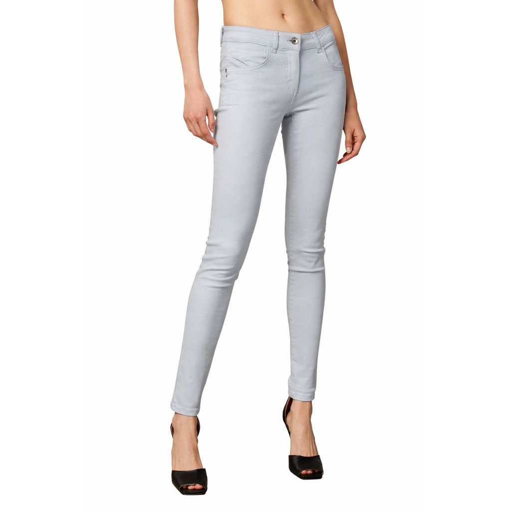 Patrizia Pepe Cotton Trousers Skinny Grigi — view 2