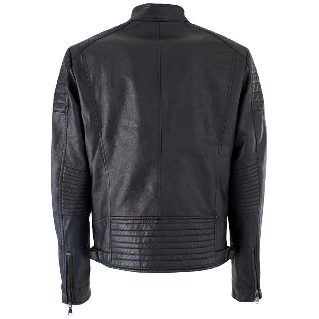 Yes Zee Leather Jacket Ecopelle Nera — view 2