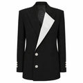Balmain Viscose Blazer Autres Nera Silver