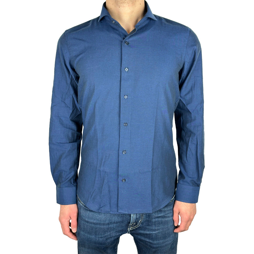 100% Milano Cotton Shirt Blue
