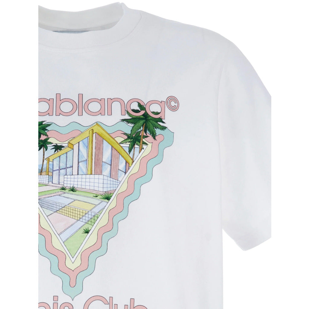 Casablanca Maison de Reve tennis club print t-shirt, white