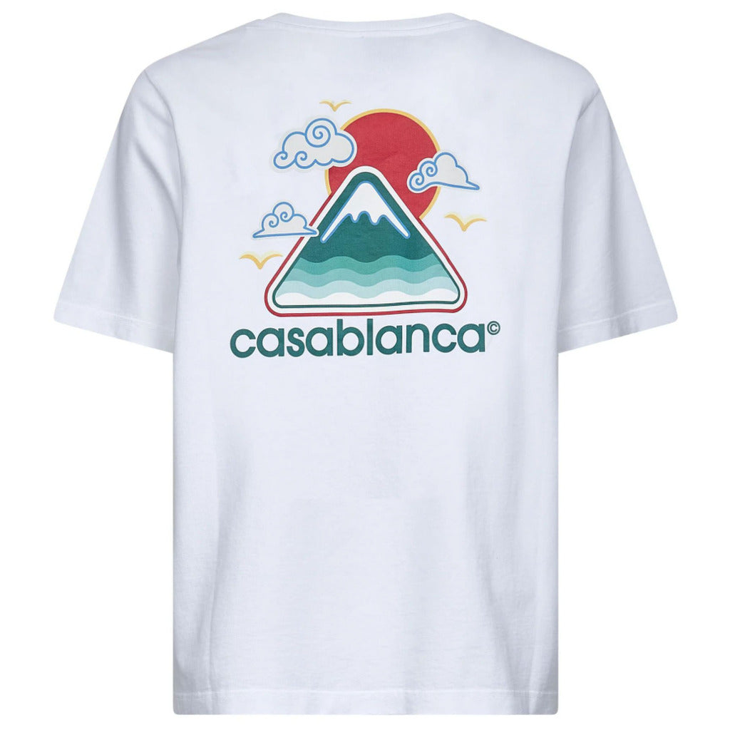 Casablanca Cotton T-Shirt Montagne Ondulée White — view 2