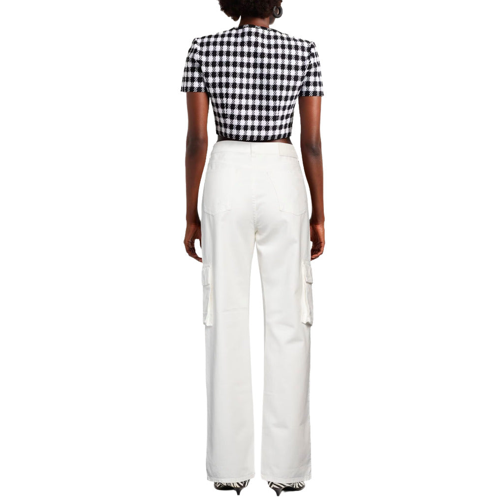 Pinko Denim Trousers Cargo Caty White — view 3