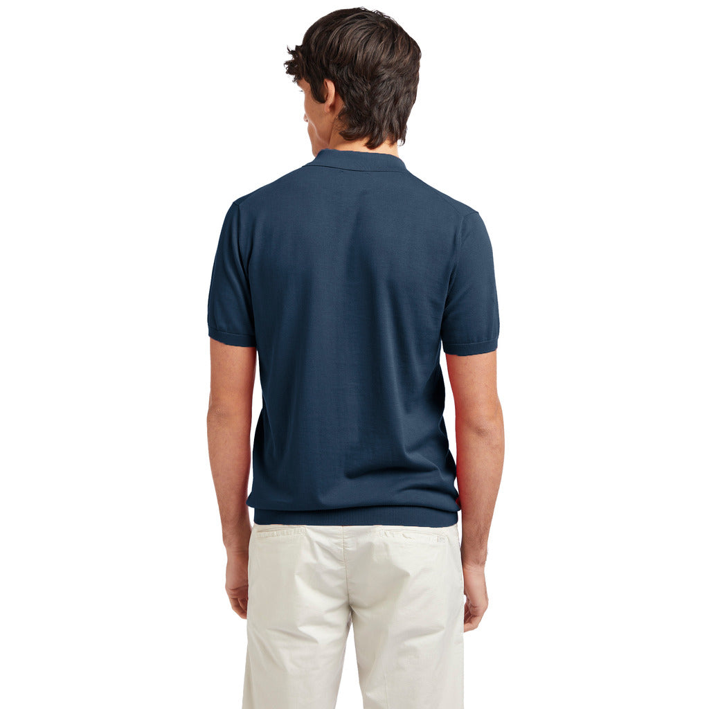 AT.P.CO short-sleeved cotton polo shirt , blue