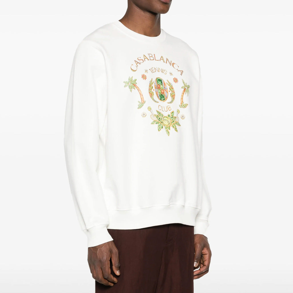 Casablanca Cotton Sweatshirt White — view 4