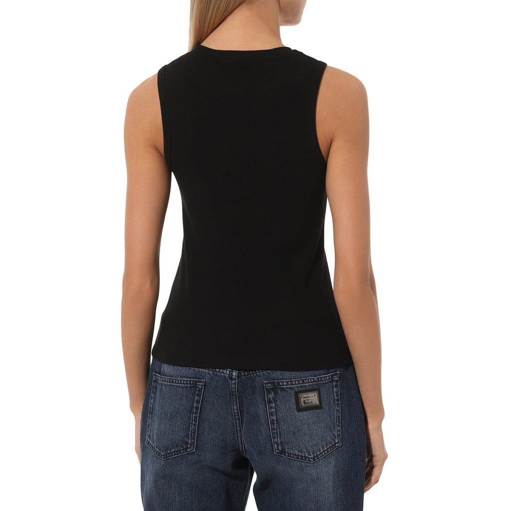 Comme Des Fuckdown Cotton Tank Top Costina Nera Black — view 3