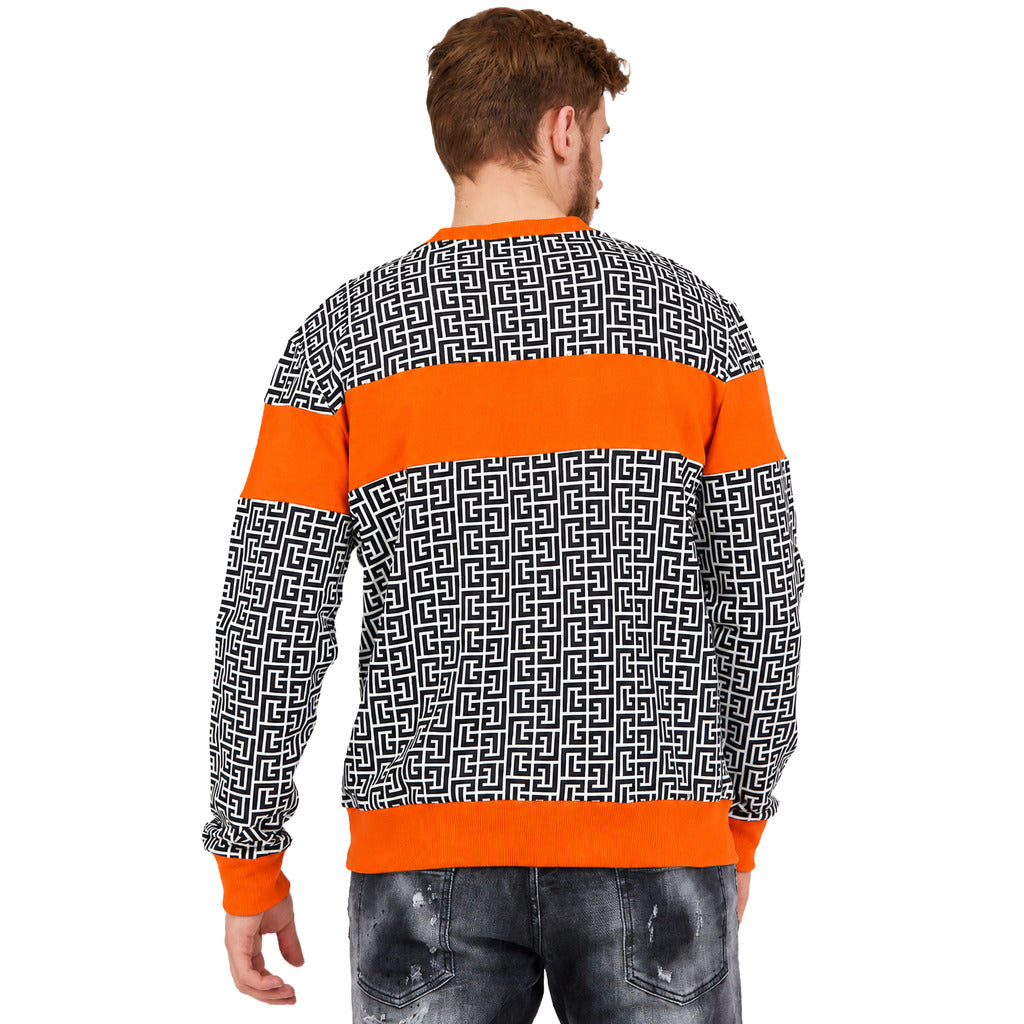 Balmain Cotton Sweatshirt Print Pattern Black — view 2