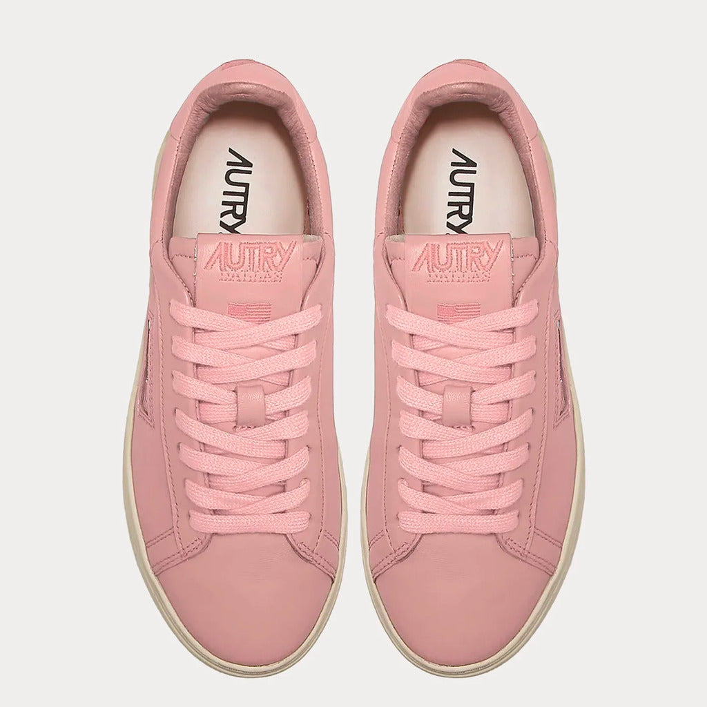 Autry Trainers Made Of Vintage-Effect Goatskin Leather, Tone-On-Tone — view 2