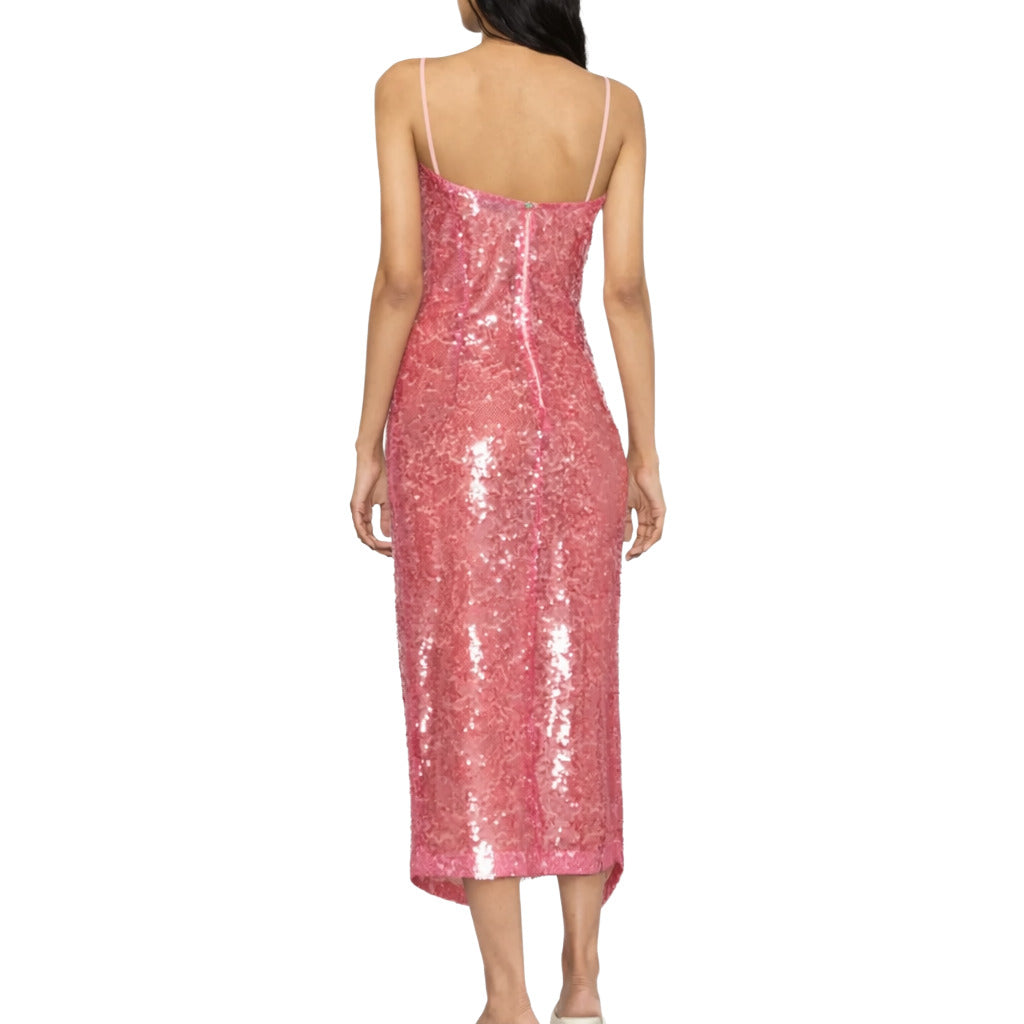 The Attico Dress Lungo Pink — view 3