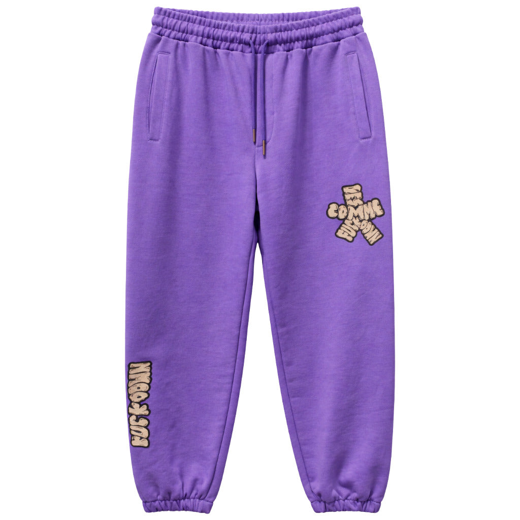 Comme Des Fuckdown Cotton Trousers Sweatshirt Lunghi Purple